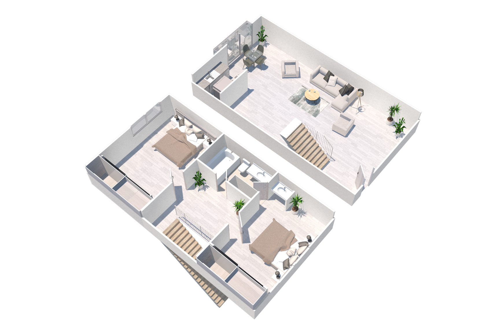 Floor plan for 2 beds, 1 bath, 1116 sqft